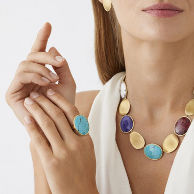 Marco Bicego Lunaria Halskette und Ring, AB564_TUM01_Y_02 u. CB2636_MIX2_Y_02